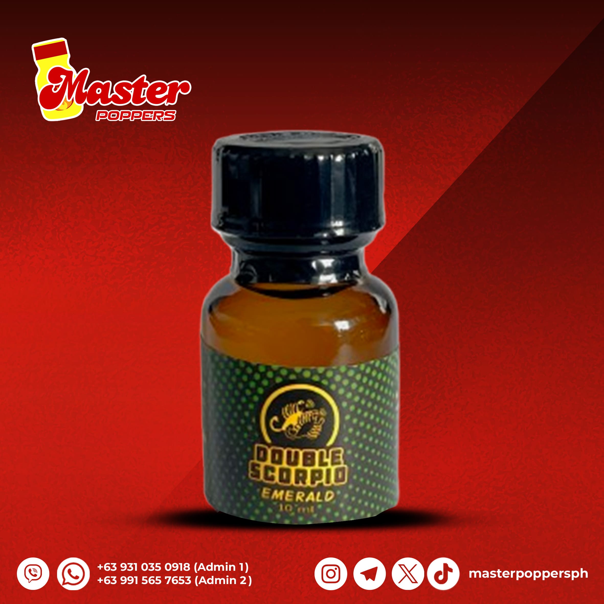 Double Scorpio Emerald Premium Poppers PWD Original 10ml