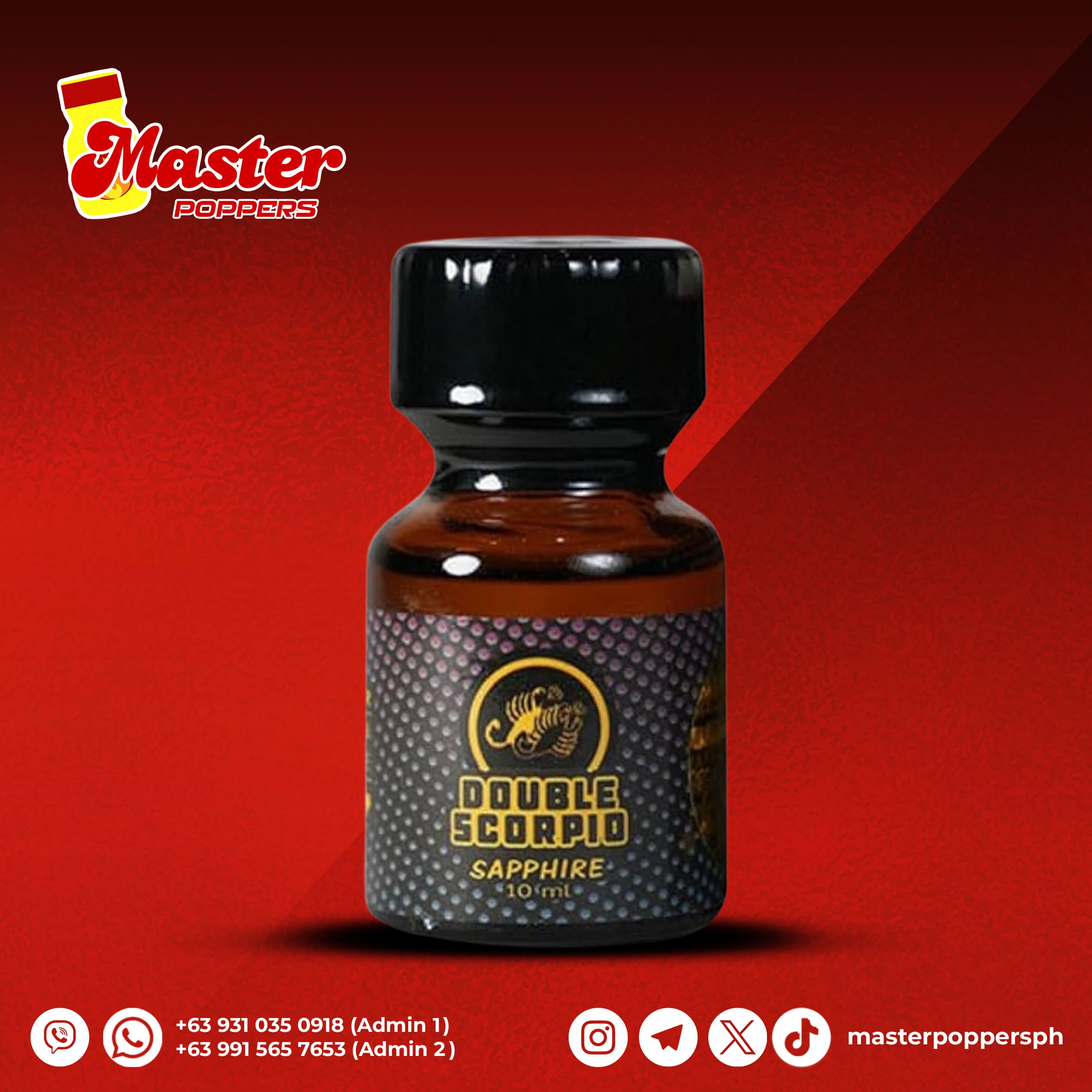 Double Scorpio Sapphire Original Premium Poppers PWD Original 10ml