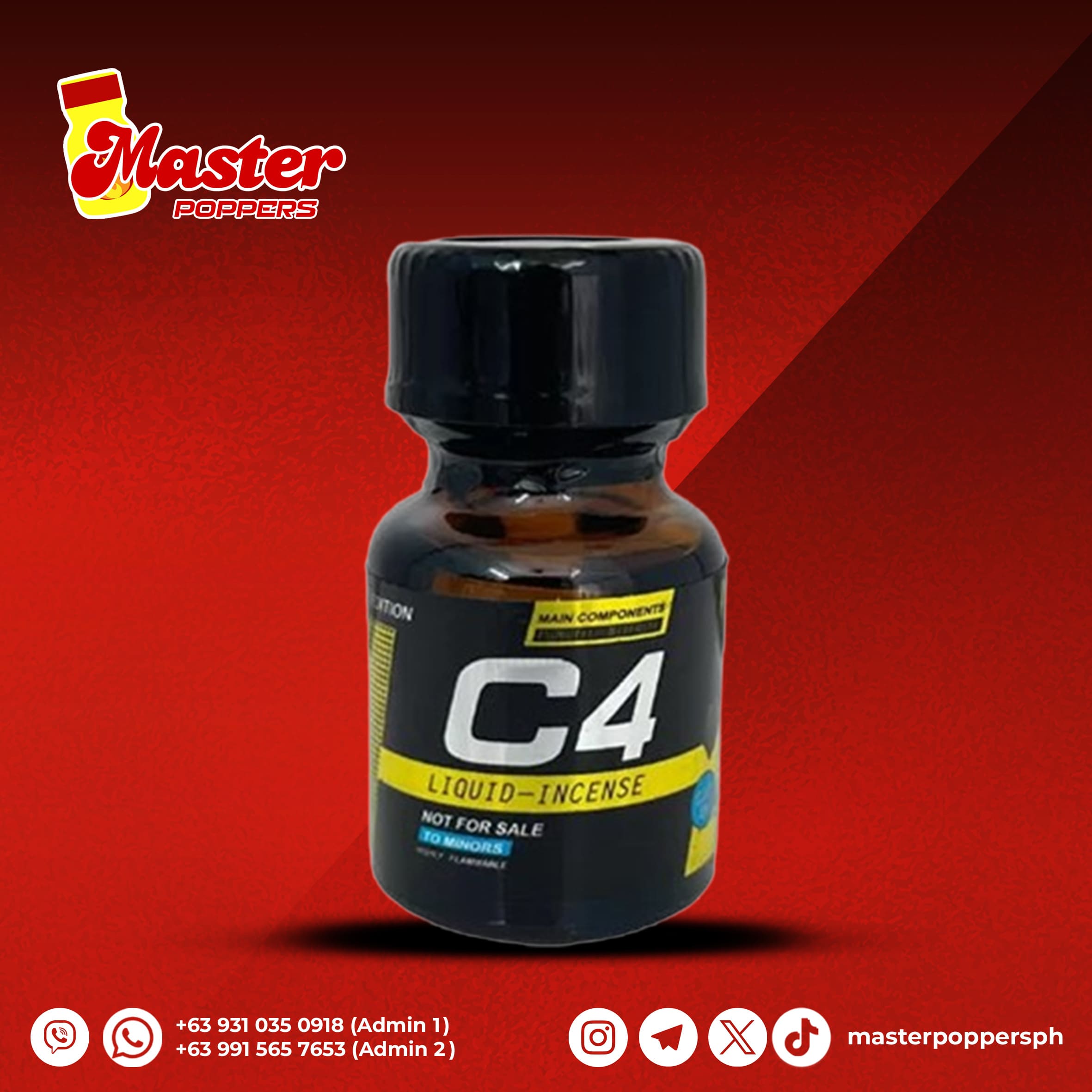 C4 Yellow  Premium Poppers PWD Original 10ml