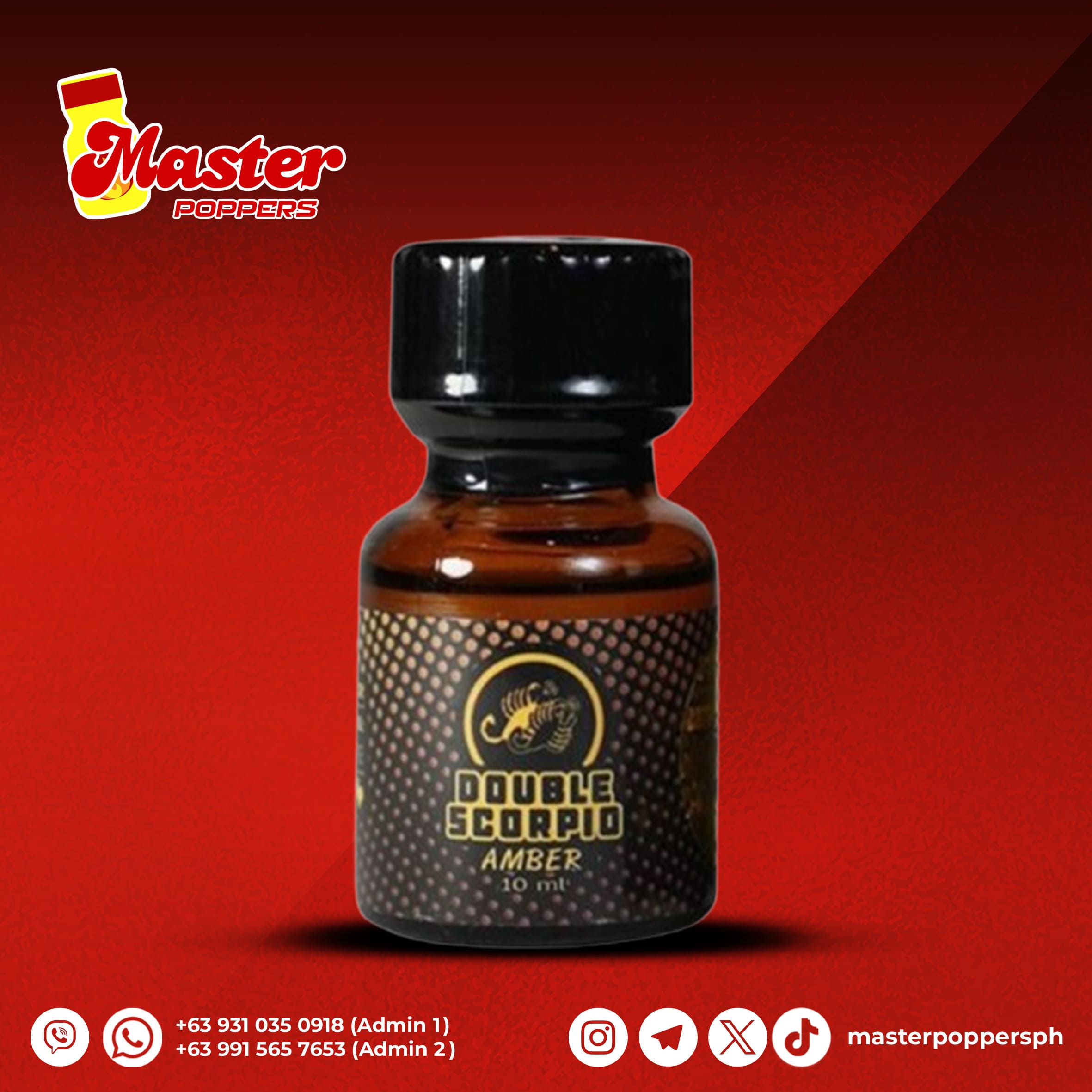 Double Scorpio Amber Original Premium Poppers PWD Original 10ml
